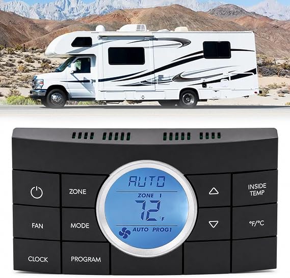 3314082.000 RV Thermostat Compatible with Dometic CCC2 Comfort Control Center 2, 10-Button Multi-Zone AC Thermostat Fits Air Conditioner Series 579 595 600 6308 520 6218XX 457915