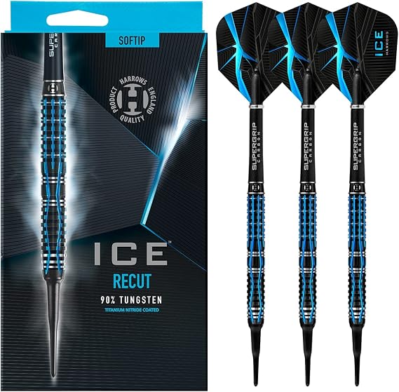 Harrows Ice Recut 90% Tungsten Soft Tip Darts (18)