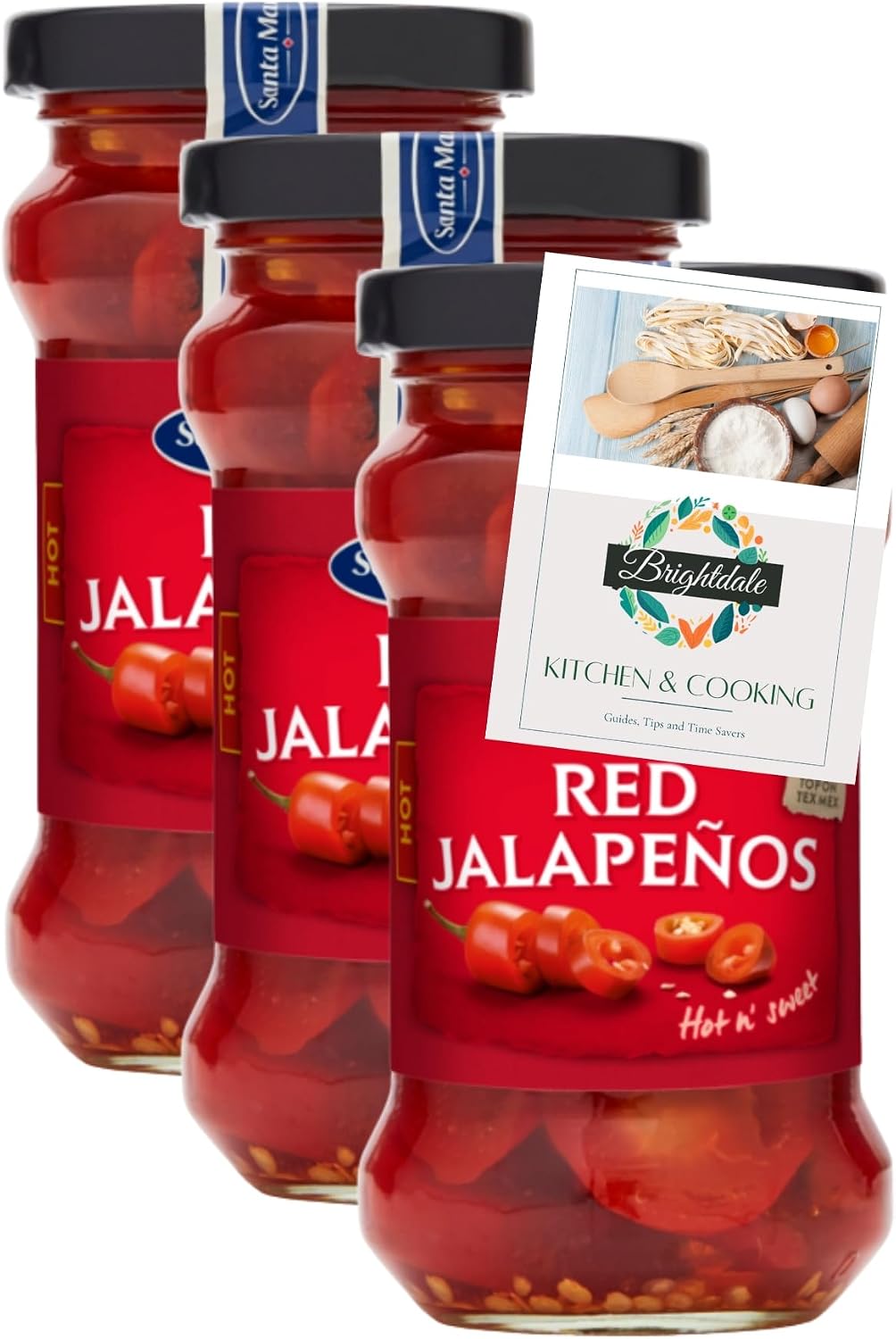 Jarred Jalapenos Bundle with Santa Maria Red Jalapenos 200g 3 Pack  Brightdale Kitchen Booklet