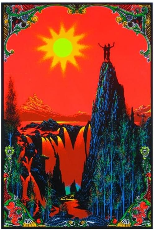 Garden of Eden Blacklight Poster - Authentic Blacklight-Reactive Flocked Material - 23" x 35"