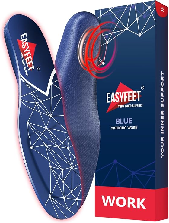 EASYFEET Orthotic Work Insoles Men & Women - Arch Support Standing All Day