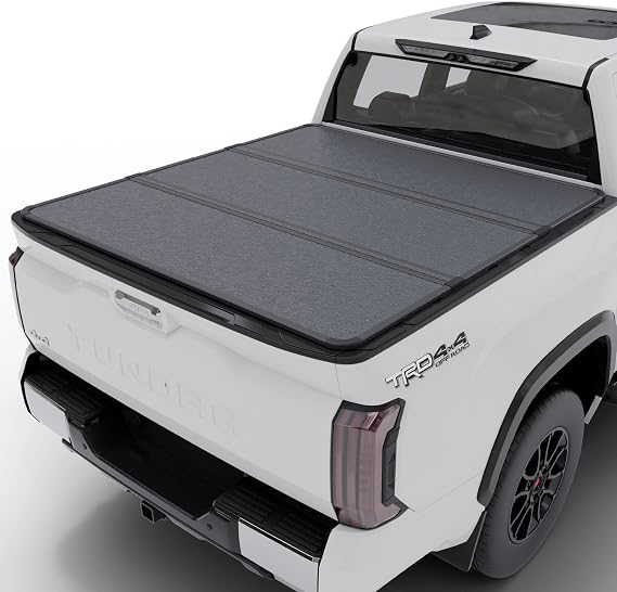 Toptiny Hard Folding Truck Bed Tonneau Cover|THTF034|Fits 2022-2026 Toyota Tundra 56" Bed w/OE Rail System (66.7")