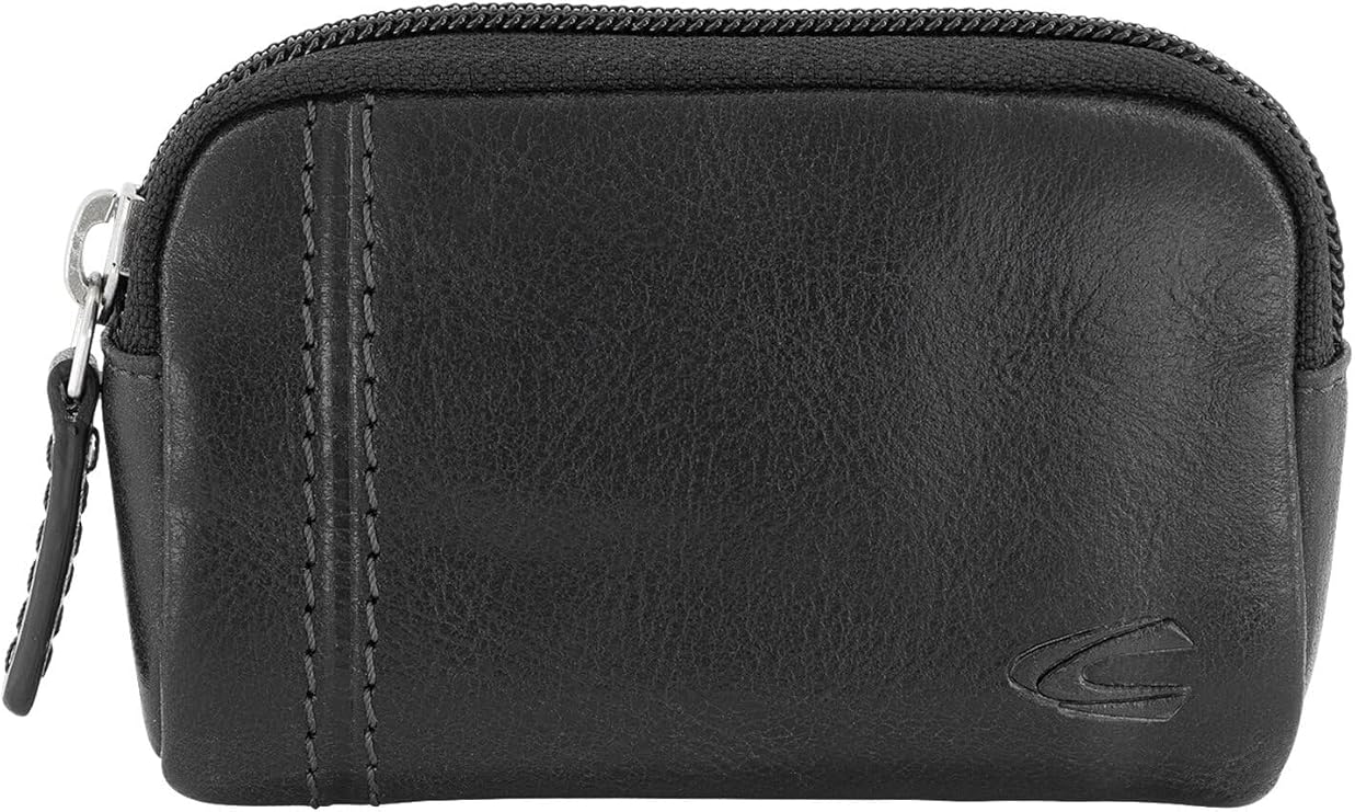 camel active Bilbao Men's Leather Key Case Medium Black