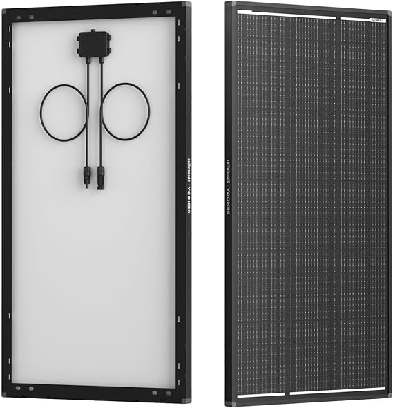 RENOGY REGO 120 Watt Solar Panel ShadowFlux, N-Type 25% High Efficiency | Anti-Shading 120W Solar Panel for RV Marine Rooftop, Ideal for Areas Affected by Tree Shadows, Building Shade, Snow Coverage
