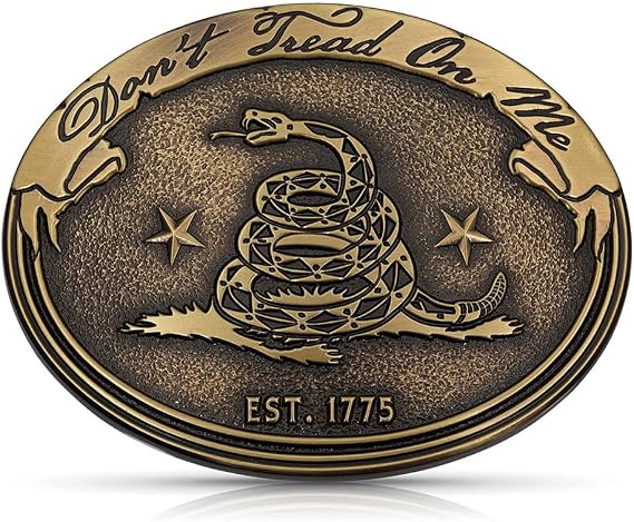 Montana Silversmiths 2nd Amendment Series Attitude Western Belt Buckle (Dont Tread on Me USA Made)