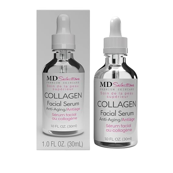 Collagen Facial Serum Tighten, Firm & Smooth with Collagen Peptide & Green Tea, Advanced Collagen Repair Anti Aging Facial Formula, 1 Oz