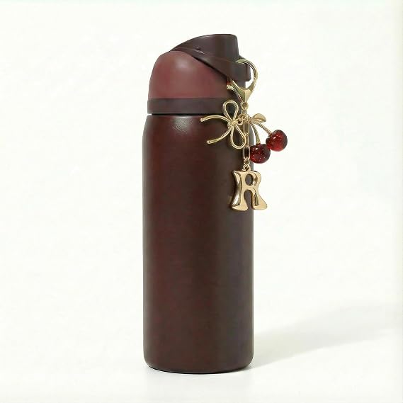 Black Cherry for Owala Water Bottle 16oz, 19oz, 24 oz, 32 oz, 56 oz, Black Red Cherry with Cute Cherries and Bow Pendant - Perfect Accessories for Owala Tumbler | for Owalas FreeSip, Decor Gift
