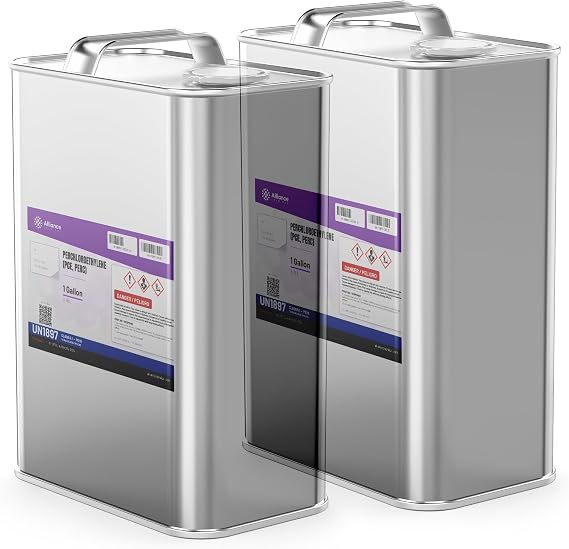 Alliance Chemical Perchloroethylene (PCE, PERC) - 2 Gallon Cans - Industrial Cleaner for Vapor Degreasing, Textile Processing