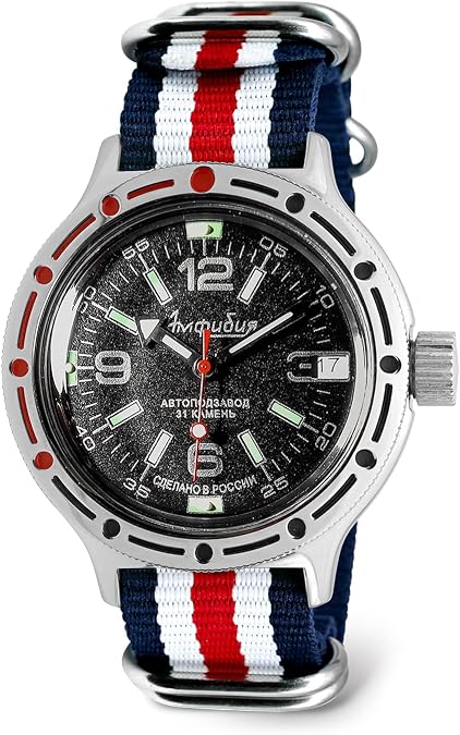 VOSTOK | Classic Amphibian Automatic Self-Winding Russian Diver Wrist Watch | WR 200 m |Fashion | Business | Casual Men's Watches | Model 420640