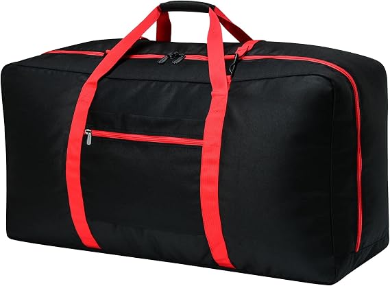 Extra Large Duffle Bag 110L Travel Duffle Lightweight Luggage Bag for Camping Sport Gym Weekender (Black)