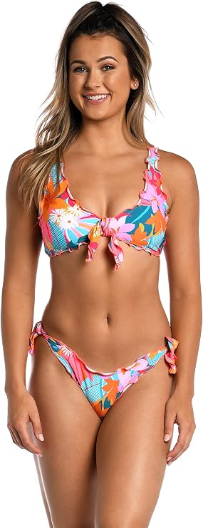 Hobie Women's Ruffle Bralette Bikini Swimsuit Top
