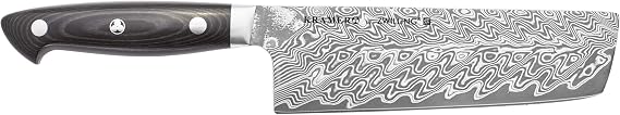 KRAMER by ZWILLING EUROLINE Damascus Collection 6.5-inch Razor-Sharp German Nakiri Knife, Made in Company-Owned German Factory with Special Formula Steel perfected for almost 300 Years