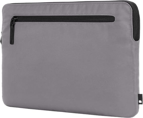 Incase Compact Laptop Sleeve with Flight Nylon - 14-inch MacBook/Laptop & iPad/Tablet Sleeve - Faux Fur Lining, Lightweight, Durable, Weather Resistant, Slip Pocket for Accessories - Conte Grey
