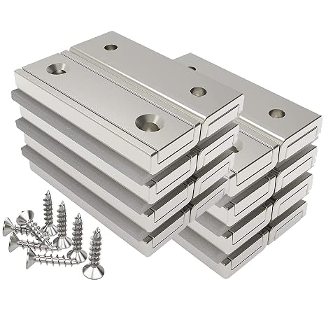 Magnetpro Neodymium Rectangular Magnets 45 LB Force Pack of 16