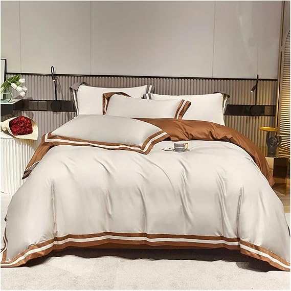 ADOVZ 1000TC Egyptian Cotton Comforter Bedding Set Queen King Size Bed Sheet Pillow Cover 4pcs Embroidery Quilt Cover,Bed Sheets