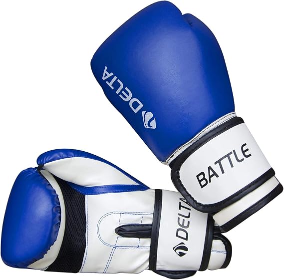 Delta Battle Dura-Strong Boks Eldiveni,Mavi,4 Oz