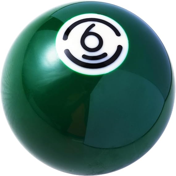 Pool Ball Shifter Gear Knob Green 6 Stick Shift Knobs Round Billiard Ball Gear Shifting Lever Handle Fit Most Automatic Manual Car Tuck Transmission Vehicle, W01A06, Green 6