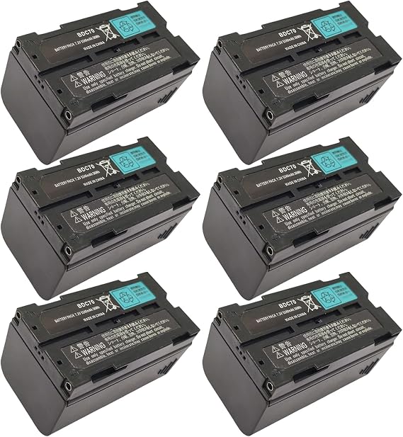 (6Pcs BDC70 7.2V 5240mAh 36Wh Ni-MH Battery for Sokkia Total Stations/GPS, Robotic Total Stations and GNSS Receivers (7.2 Volt, 5.24 Ah)