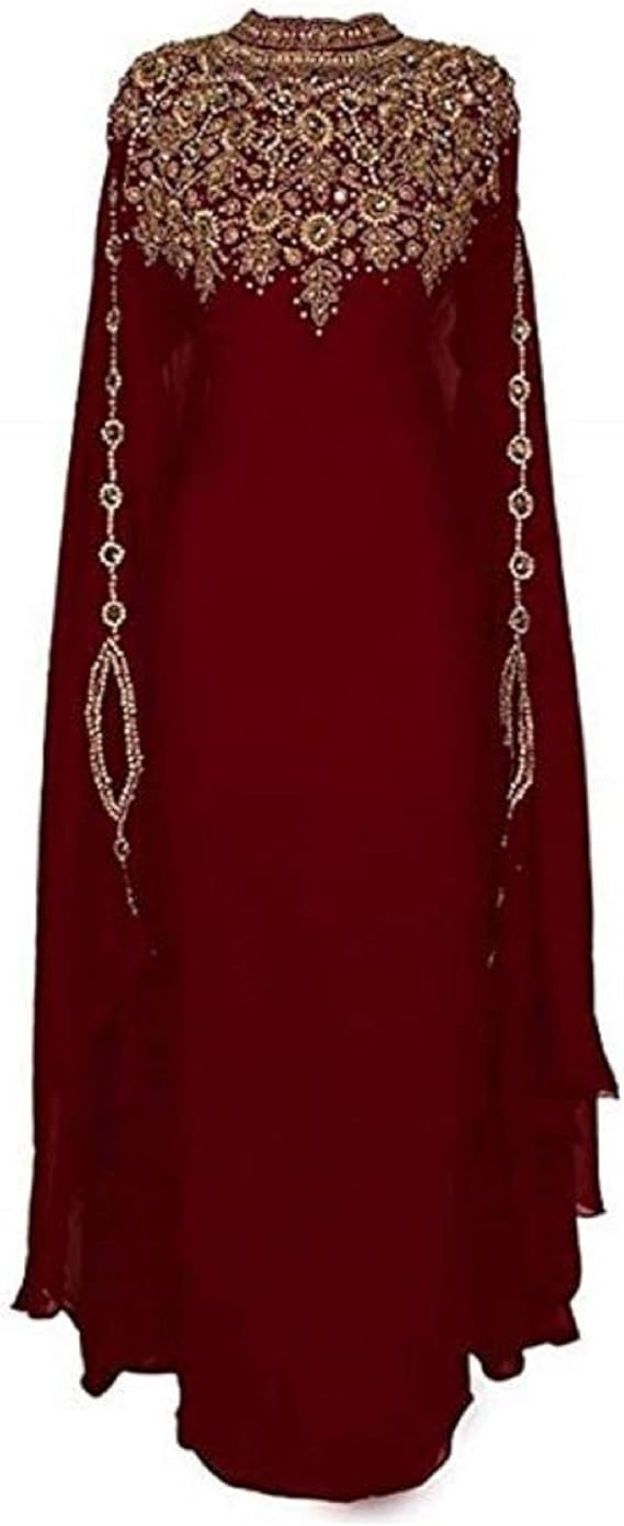 Hand ZARI Farasha Modern Bridal Work Kaftan TAKSHITA Dress