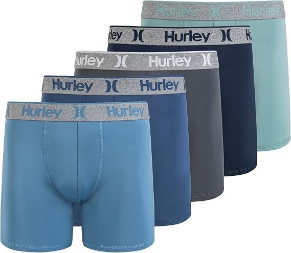 Hurley Men's 5 Pack Stretch Boxer Briefs Boxer Briefs (pack of 5)