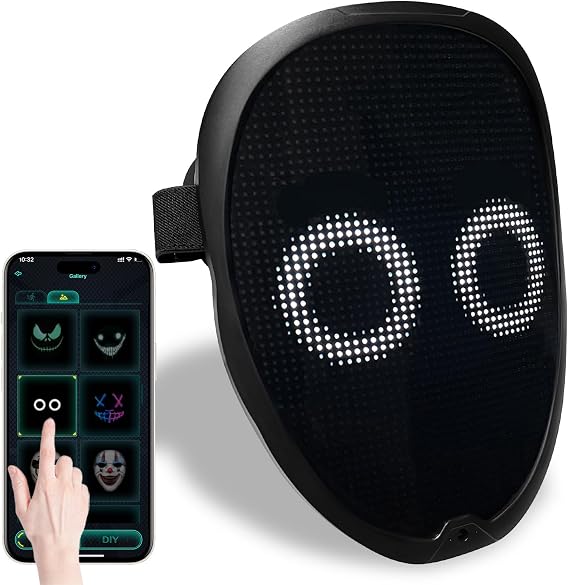 Depointer Life LED Mask with Bluetooth App Controlled & Customizable