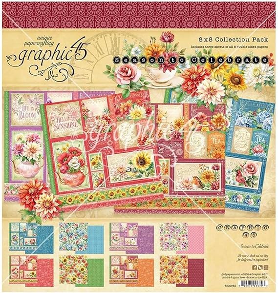 Graphic 45 Collection Pack 8"X8"-Season To Celebrate