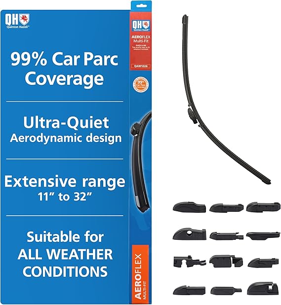 Quinton Hazell Aeroflex Flat Front Wiper Blade, Universal Adapters Included, 20 | Replacement Windshield Wiper Compatible with 99% of Cars (Pack of 1)