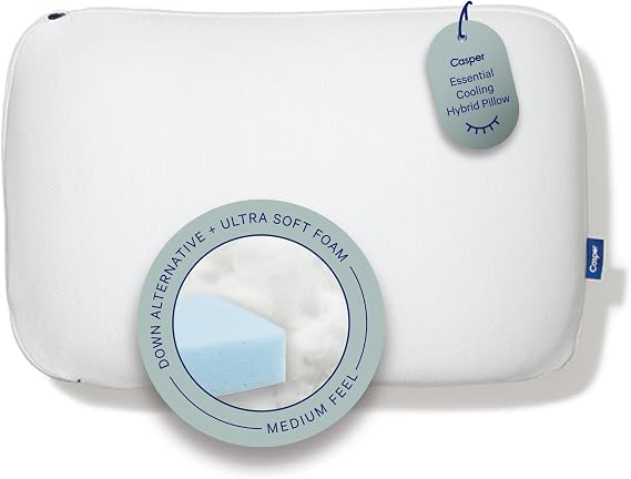 Casper Sleep, Standard Essential Cooling Hybrid Pillow, White