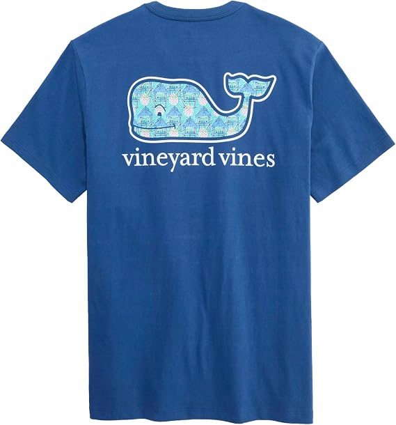 Vineyard Vines Men's Beach Bar Vibes Whale Fill Short-Sleeve Pocket Tee