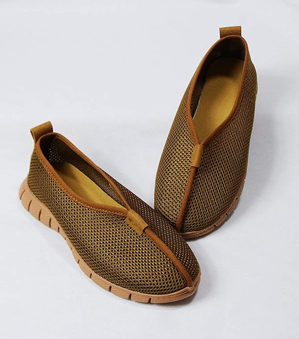 Yellow Summer Shaolin Monk Zen Buddhist Shoes for Training Meditation