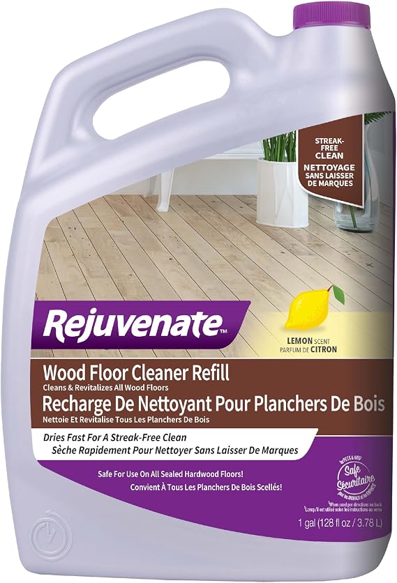 Rejuvenate Wood Floor Cleaner Refill 1 Gal, Lemon Scent