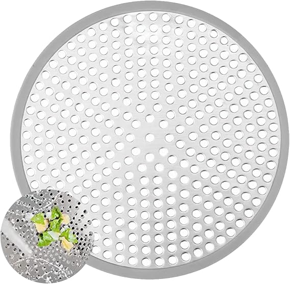 1 Pcs Shower Drain Hair Catcher,Stainless Steel Drain Cover,Bathroom Sink Strainer,Plughole Hair for Shower, Kitchen, Floor, Sink Plug Protector, Reusable, Robust Catcher Sewer Prevent Drain Clog