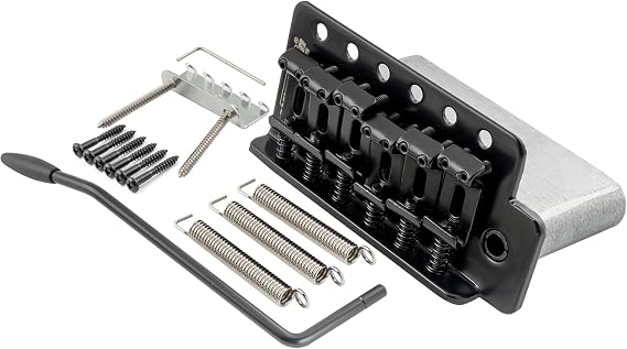 Wilkinson M Series 52.5mm 6-Screw Vintage Bent Saddle Tremolo Bridge Black