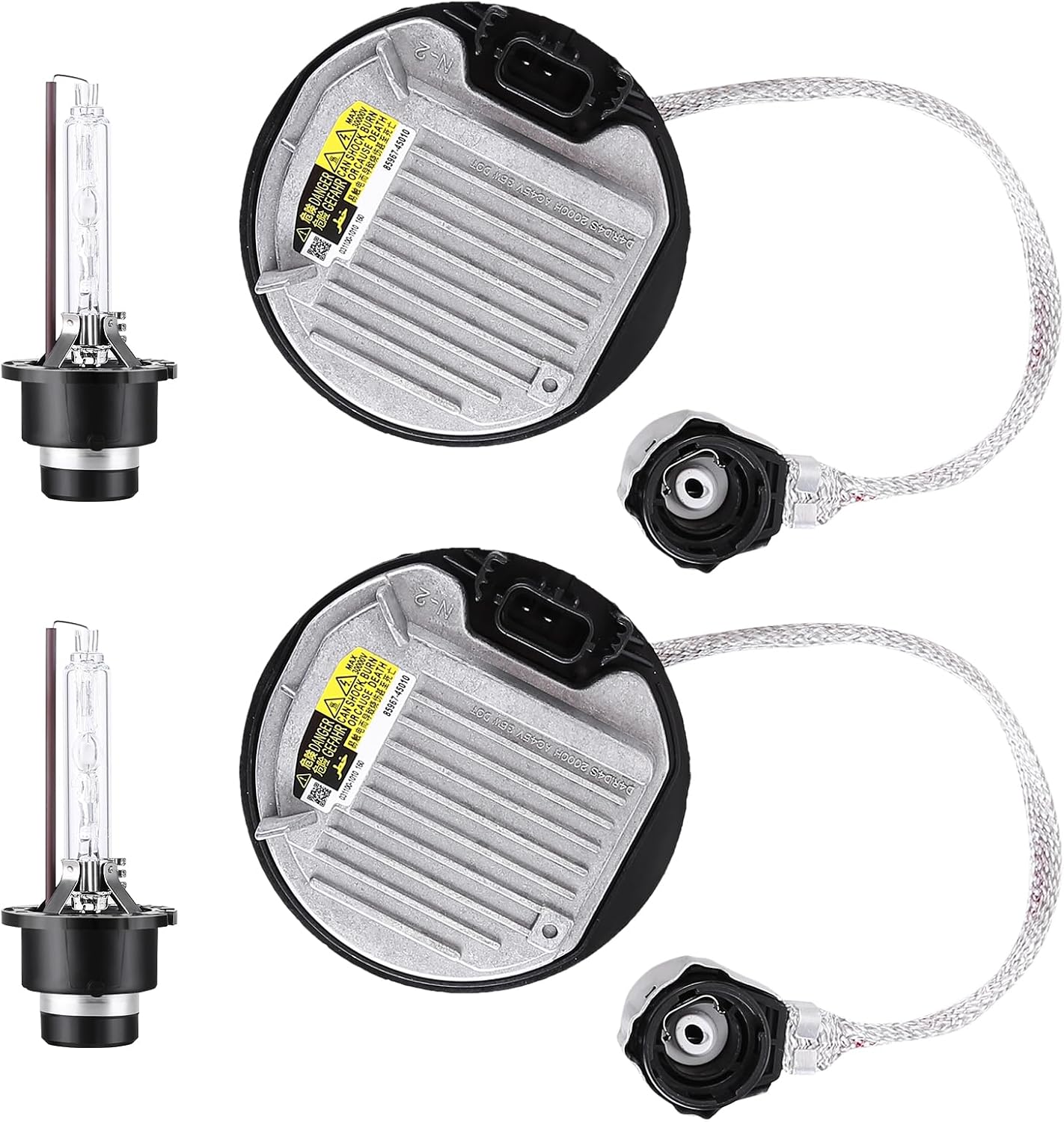 2 Packs HID Headlight Ballast with Igniter & D4S Bulb for Lexus GS350 GS450h IS200t IS250 IS300 IS350 LS460 LS600h LX570 RX350 RX450h for Toyota Camry Sienna 81107-75020 Xenon Ballast Control Module