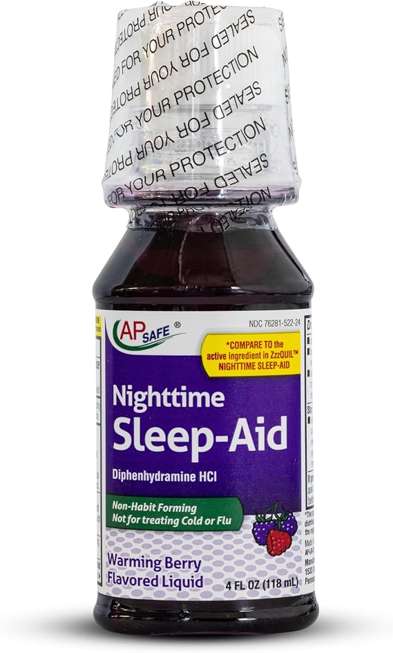 Nighttime Sleep-Aid Liquid for Adults,