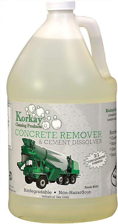 EcoFriendly Concentrated Concrete Gunite Morter Grout Remover Heavy-Duty for Tools Mixers Forms -1 Gallon