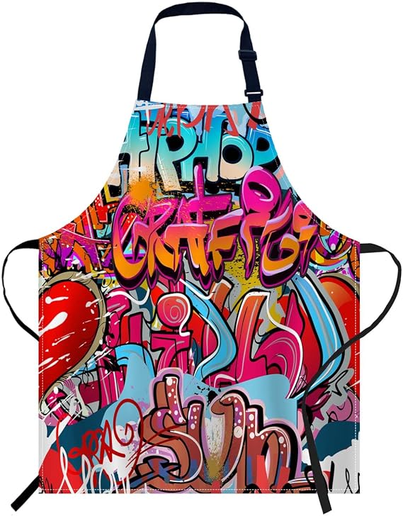 oFloral Women's Men's Apron for Home Kitchen 010