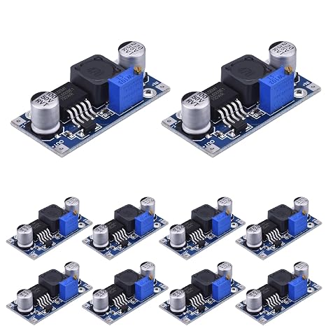 10-Pack XL6009 Boost Converter, DC-DC Step-Up, 400KHz | 3-30V to 5-35V adjustable, 4A switching, up to 94% efficiency, for LED drivers and Arduino projects