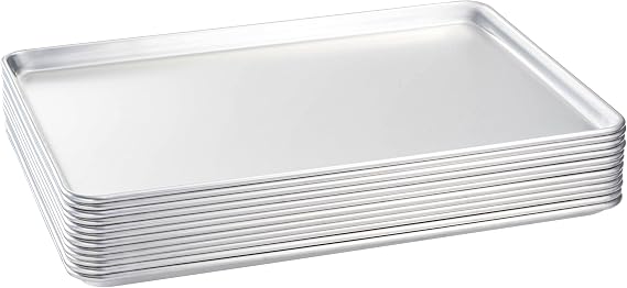 Winware 18 Inch x 26 Inch Aluminum Sheet Pan Set of 6