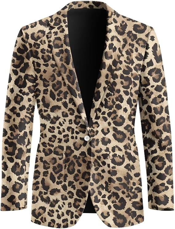 Men's Casual Blazer One Button Lightweight Sport Coats Slim Fit Suit Jacket with Pockets Plus Size Business Blazer