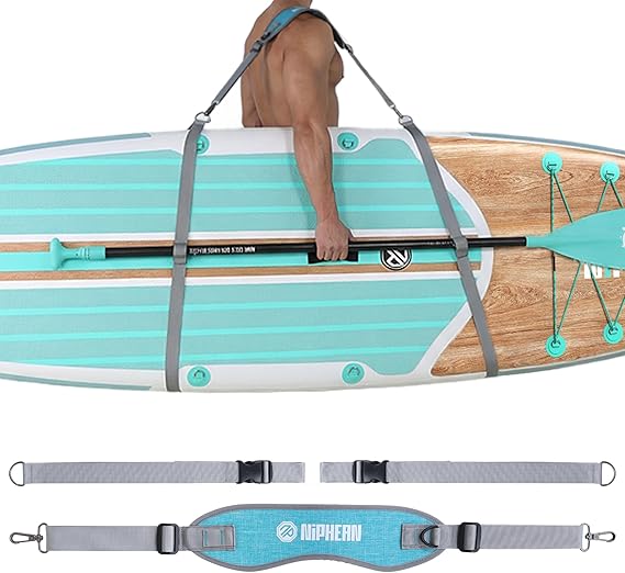 niphean SUP Carrying Strap, Adjustable Shoulder Strap for Paddleboard | Paddle Board Accessories for Inflatable Paddle Board, Hand-Free Kayak Strap for Women & Men