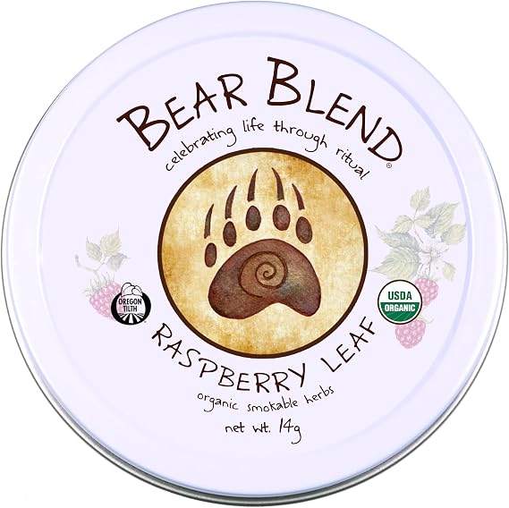 Bear Blend Organics Smokable Raspberry Leaf Herbs, Loose Blend, 0.77 oz