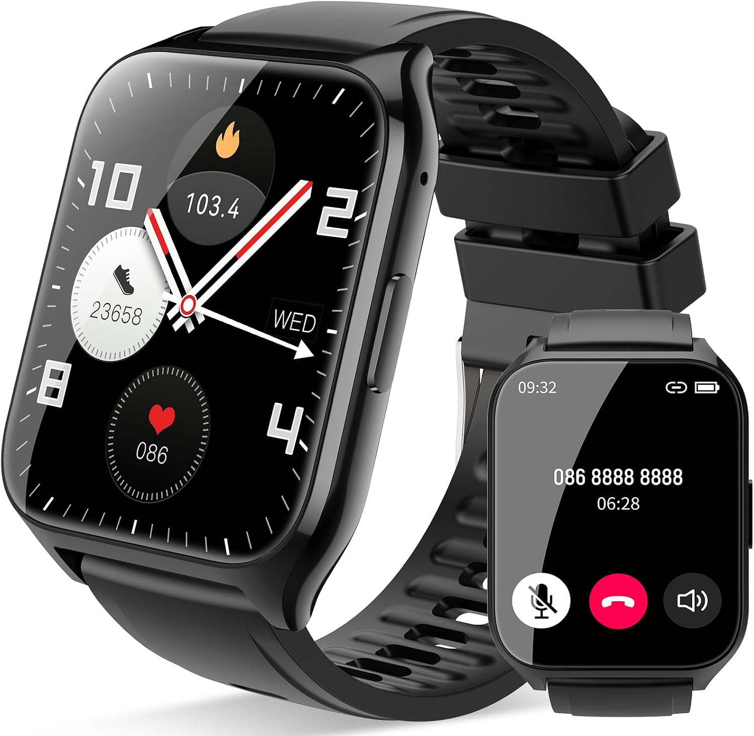 smartwatch men women with phone function message reminder fitness watch with heart rate sleep monitor pedometer smart watch 112  sports modes ip68 waterproof sports watch