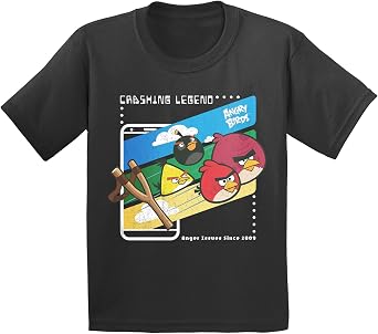 Angry Birds Official Alt Crash Legend Short Sleeve 100% Cotton Printed T-Shirt for Boys, Girls, Unisex