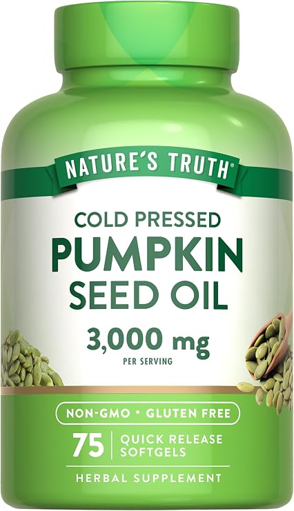 Nature's Truth Pumpkin Seed Oil | 3000mg | 75 Softgels