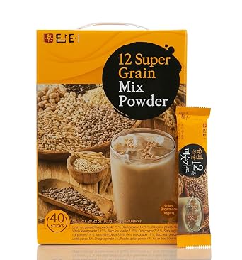 Damtuh Yam Ma Tea Powder Drink Mix with Corn Flakes &amp; Potato Flakes Korean Cereal-Style Instant Hot Drink, Creamy &amp; Smooth, 22g x 40 Stick Packs