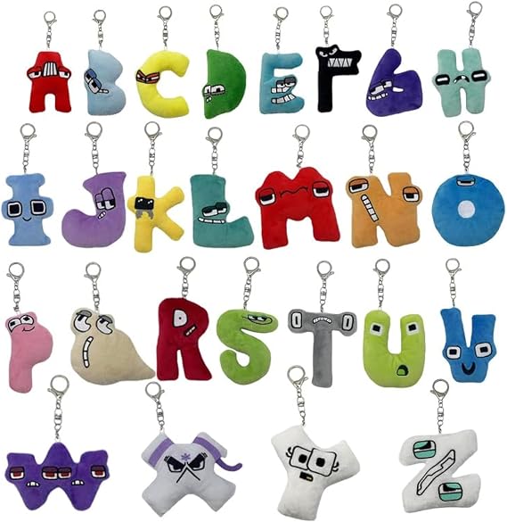 Letters Plush,26 Pcs letters Plush Toys,Fun Stuffed letters Plush Figure Dolls Funny Plush Toy Gift for kids and Fans (4 inch)