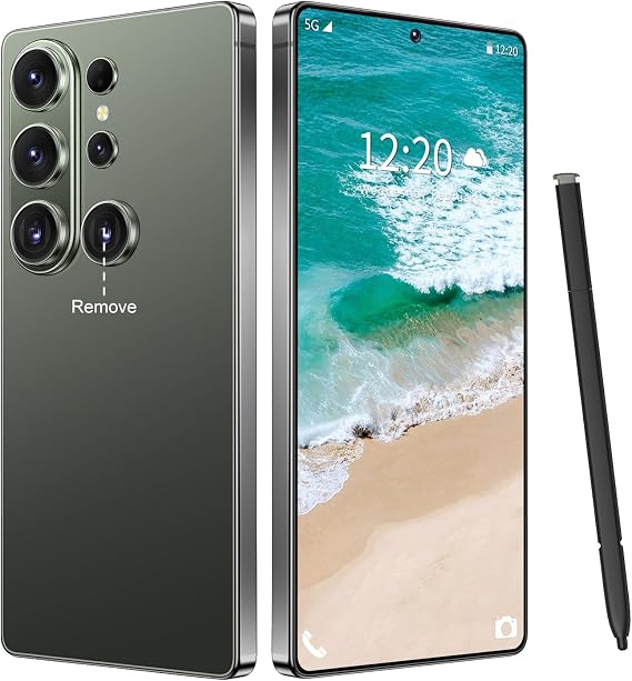 SZV S26 Ultra Unlocked Cell Phone,16+1TB 5G Unlocked Phone, Built in Pen Android 15 Battery 7000mAh 6.99" HD Screen Smartphone, Dual SIM/Face ID/Fingerprint Lock/GPS (Green)