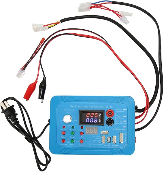 gernie Inverter Refrigerator Tester, Variable Frequency Refrigerator Multi Function Detector, Refrigerator Compressor Inverter Board Tester Pulse Solenoid Valve Fault Repair Test Tool
