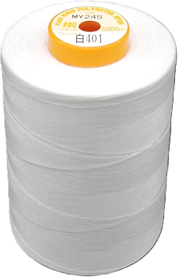 Fujix Kingspun Sewing Thread 80#5000m 401 White